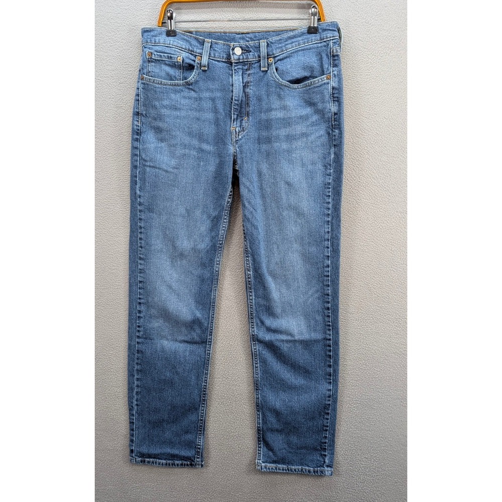 Levi's 514 Straight Fit Denim Jeans Men's 33x32 Blue Cotton Stretch Medium Wash